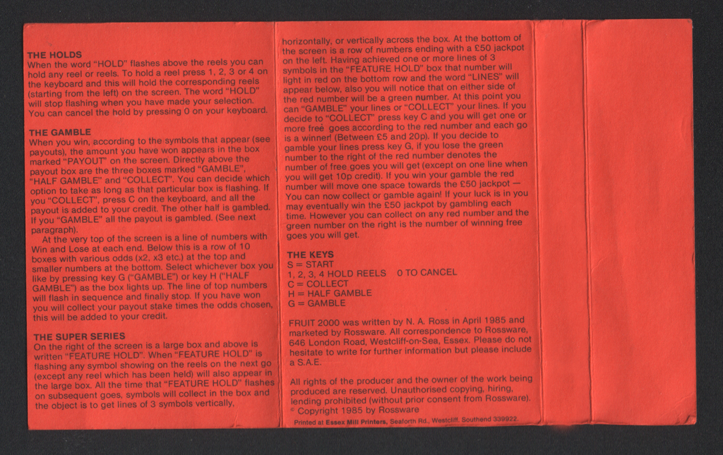 Screen from Fruit 2000