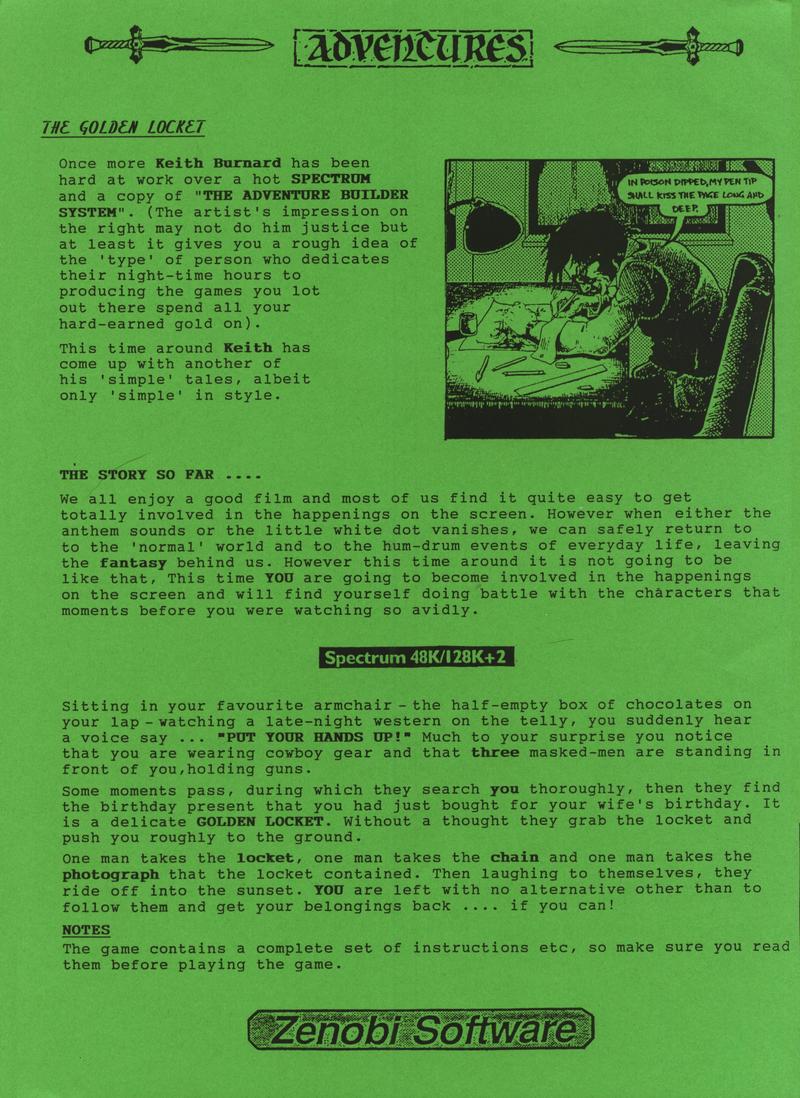 Screen from The Golden Locket