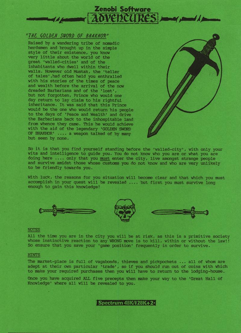 Screen from The Golden Sword of Bhakhor