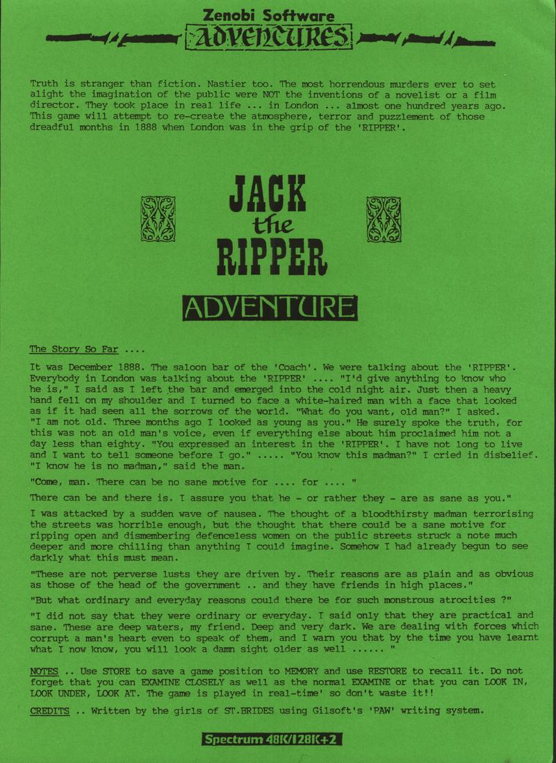 Screen from Jack the Ripper