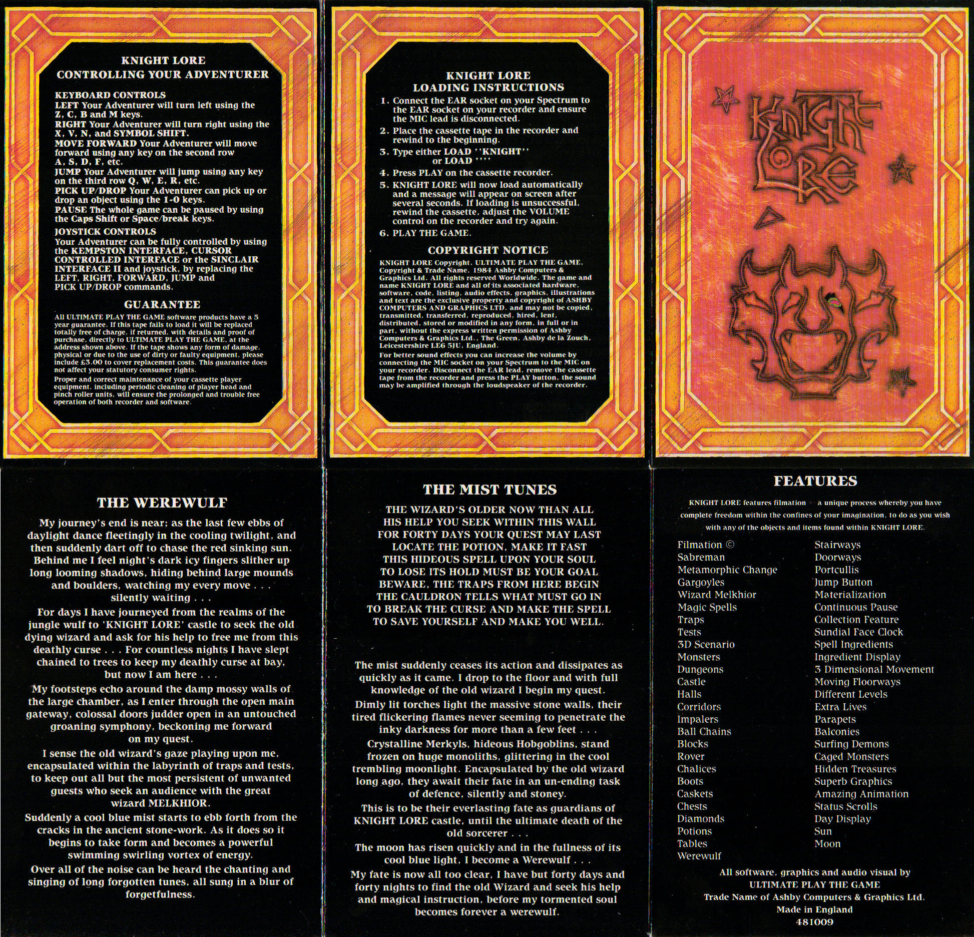Screen from Knight Lore
