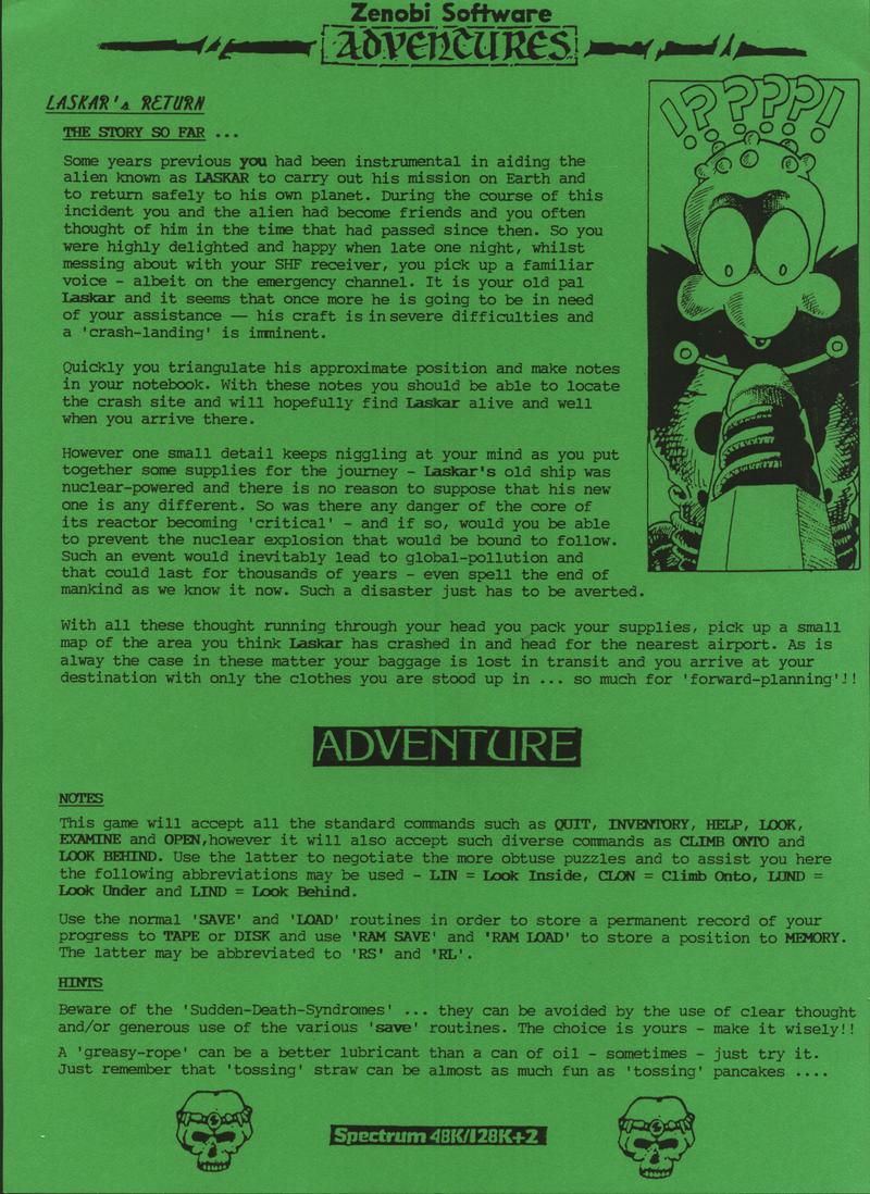 Screen from Laskar's Return