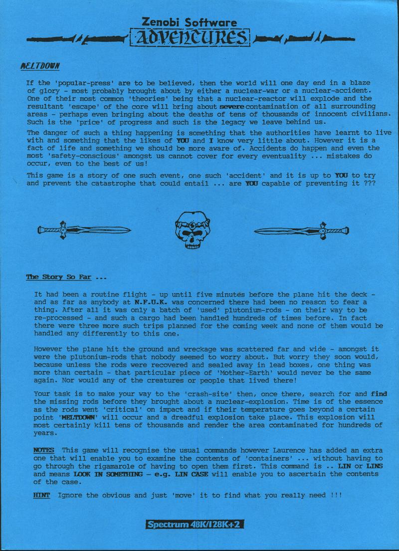 Screen from Meltdown
