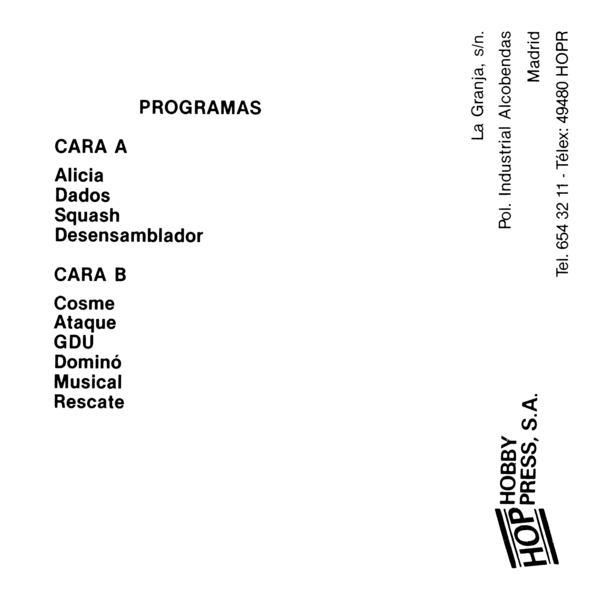 Screen from MicroHobby Cassette 02