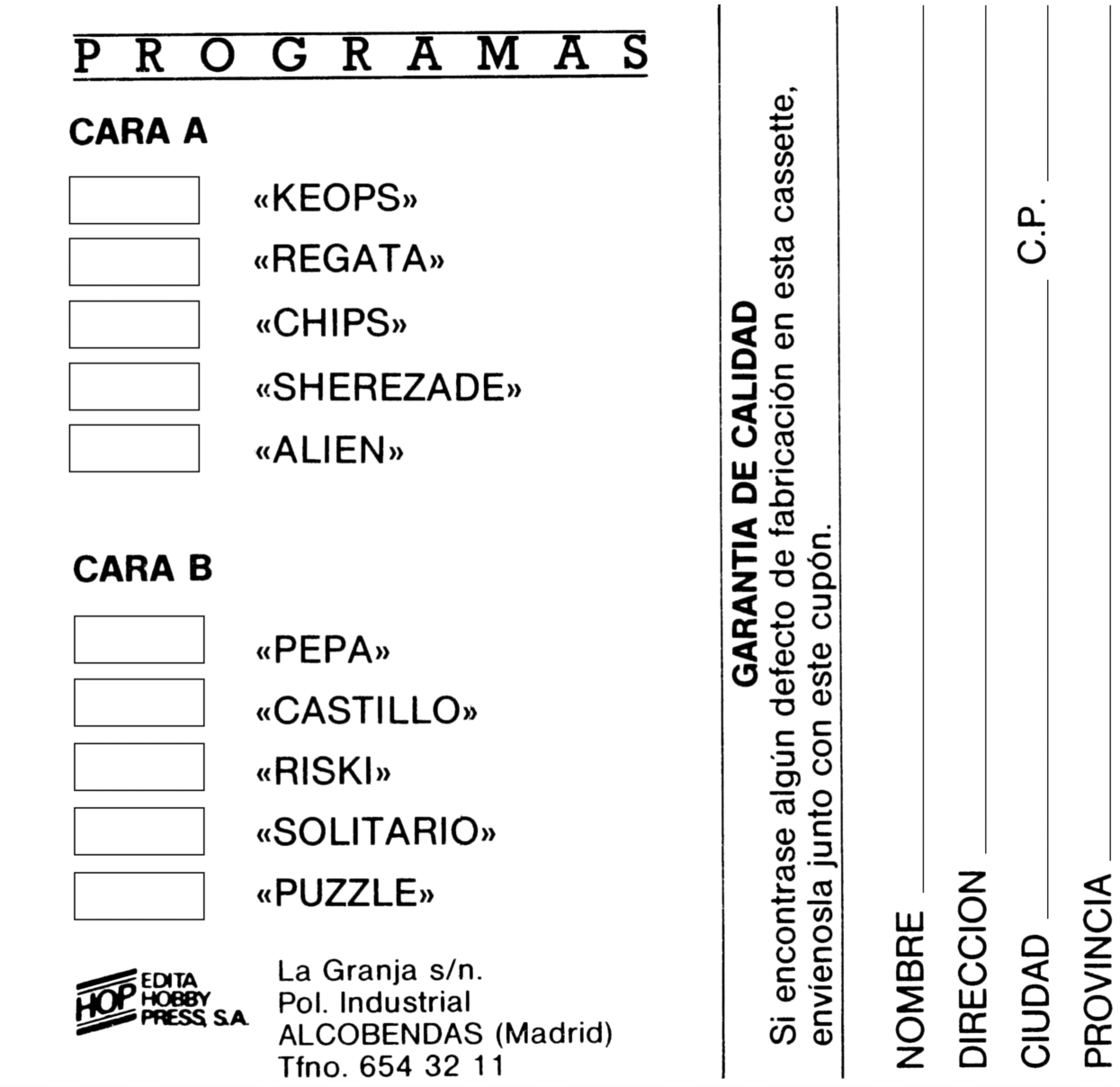 Screen from MicroHobby Cassette 08