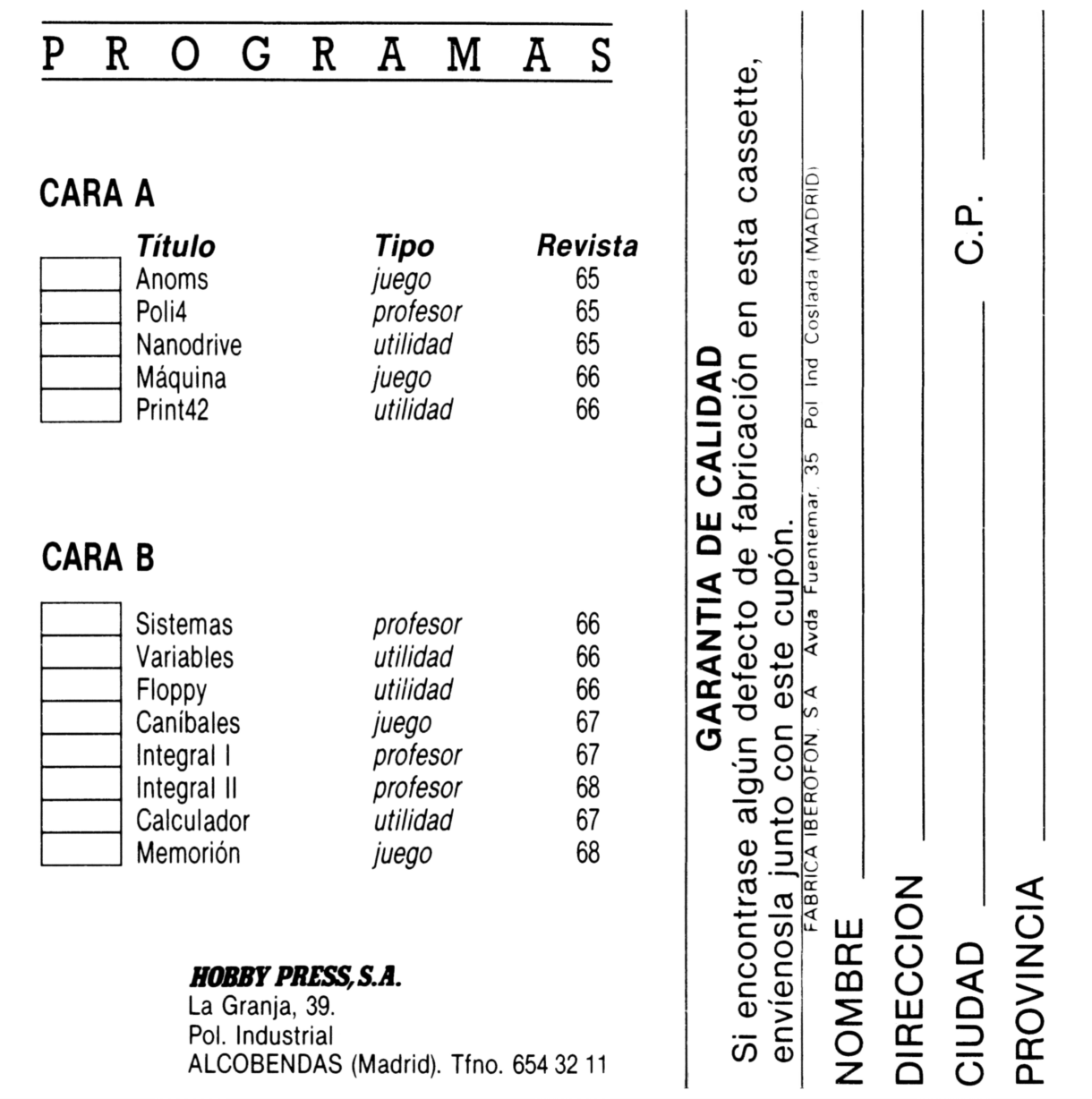 Screen from MicroHobby Semanal 065-068