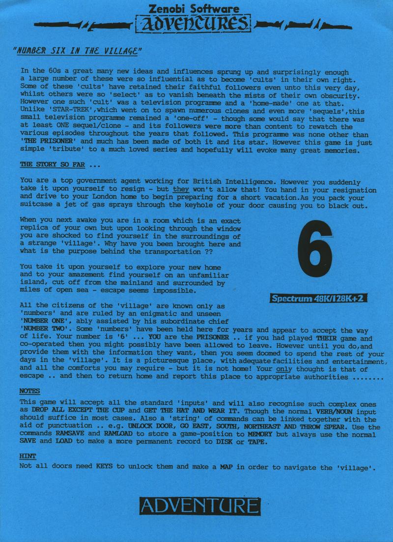 Screen from Number 6 in the Village [2]