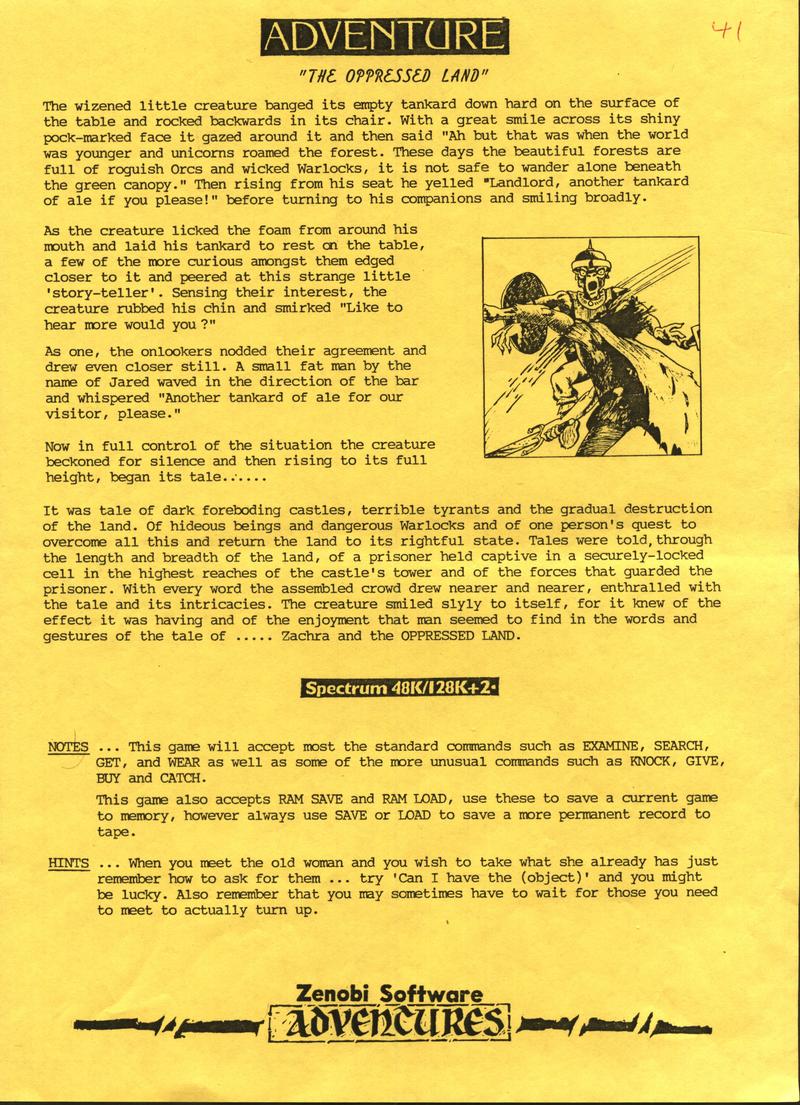 Screen from The Oppressed Land