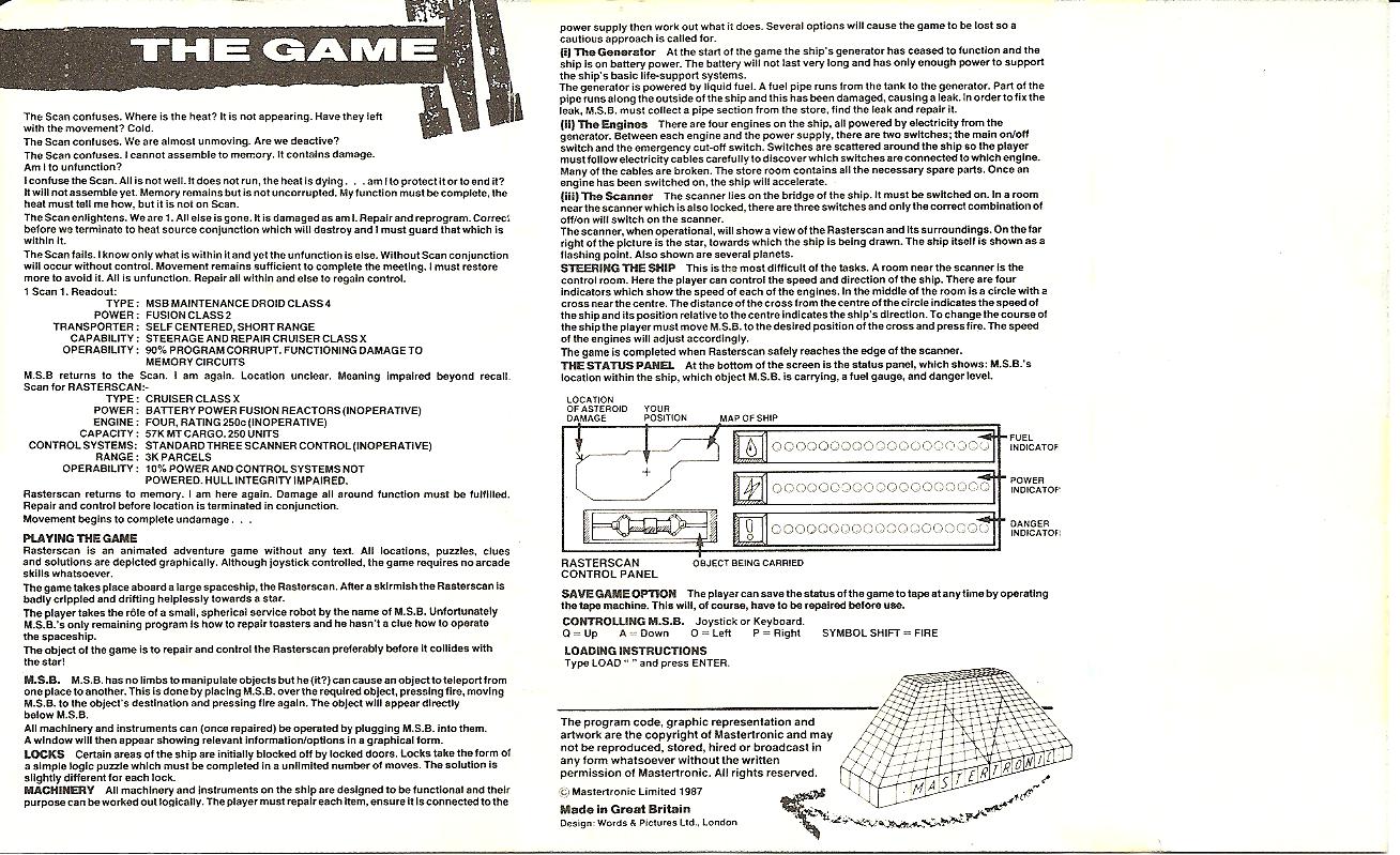 Screen from Rasterscan
