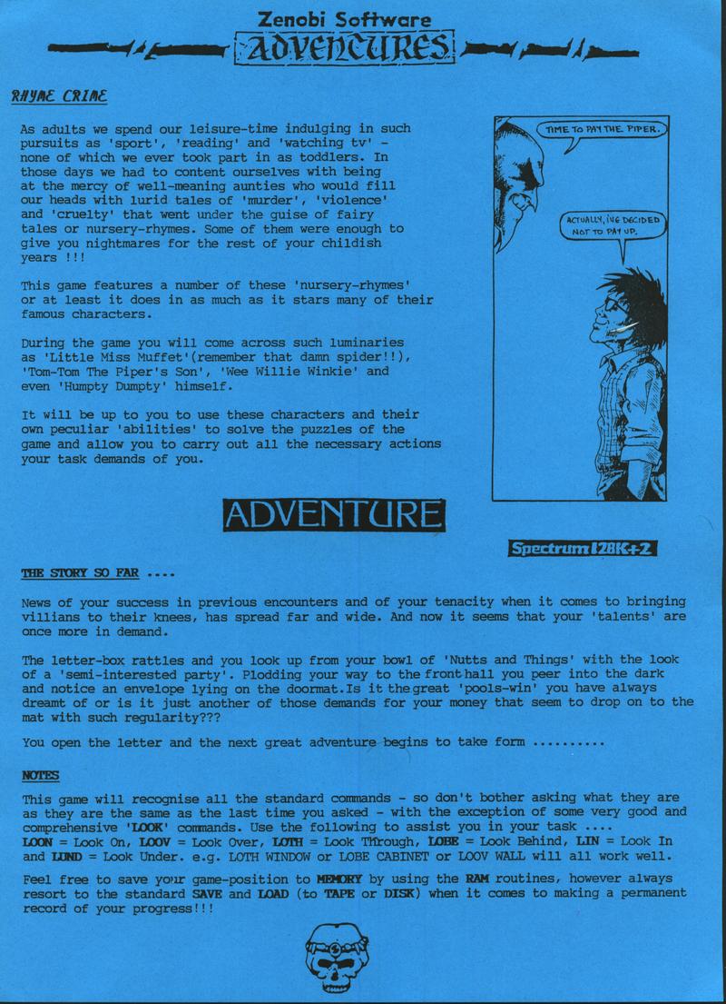 Screen from Rhyme Cryme