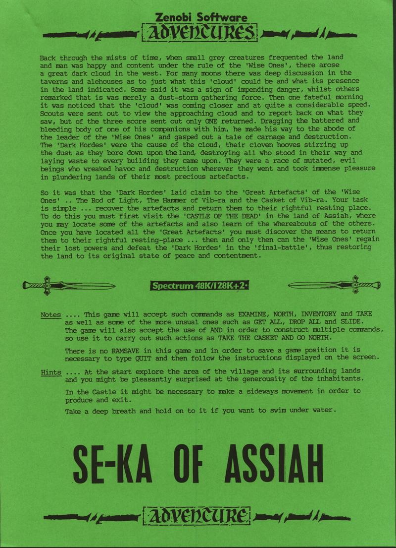 Screen from Se-Kaa of Assiah