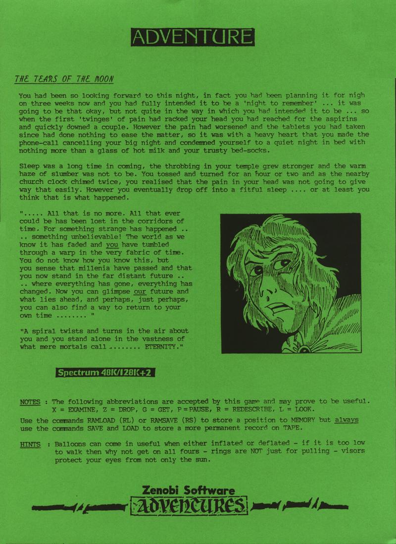 Screen from The Tears of the Moon