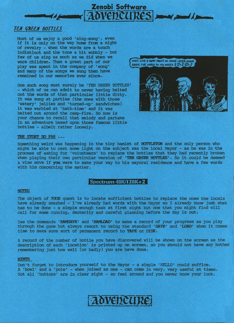 Screen from Ten Green Bottles