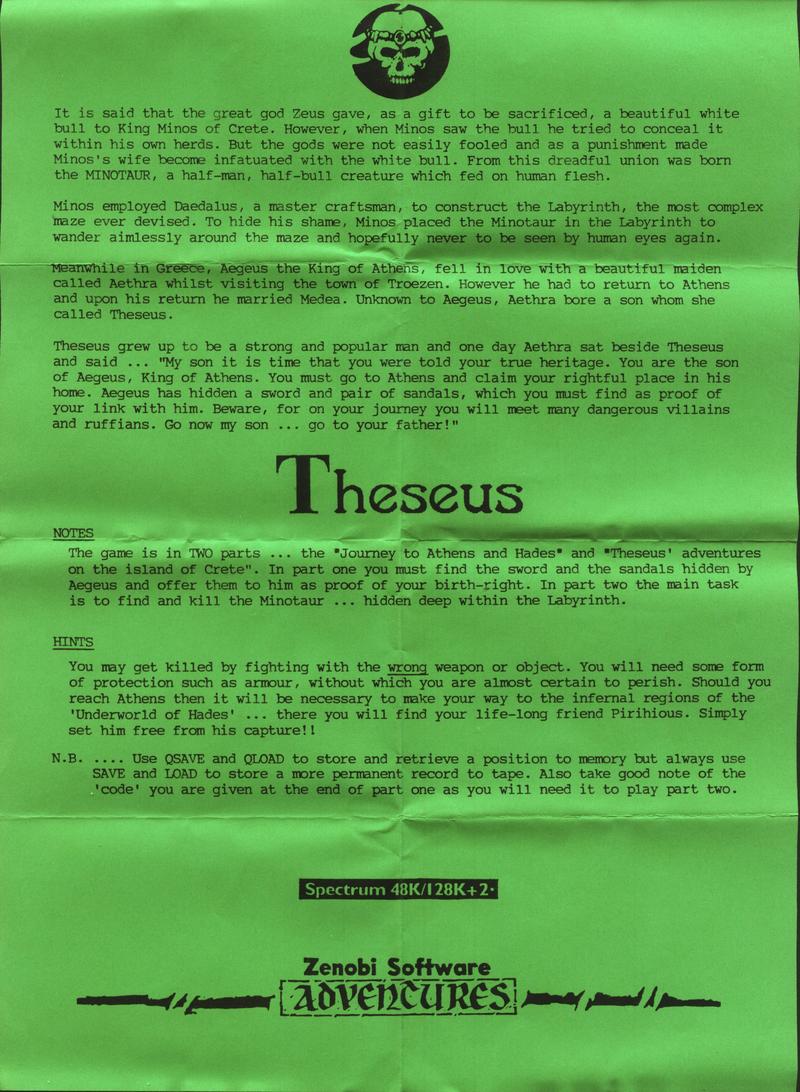 Screen from Theseus and the Minotaur