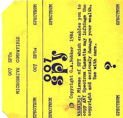 Screen from 007 Spy N