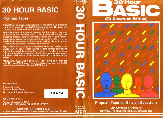 Screen from 30 Hour Basic - Spectrum Edition