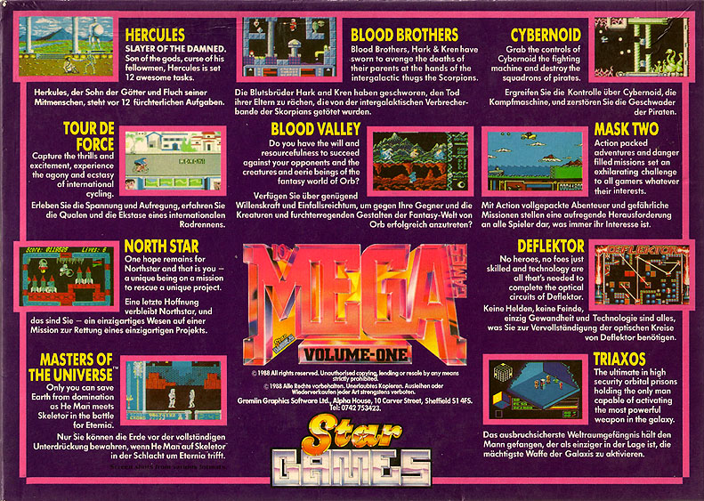 Screen from 10 Mega Games Volume One