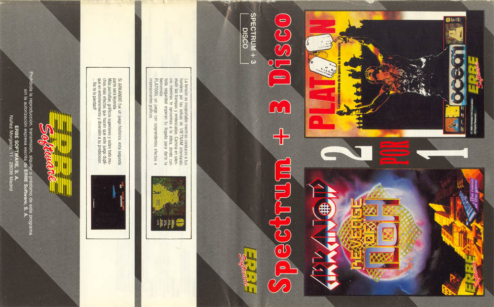 Screen from 2 Por 1: Platoon + Arkanoid - Revenge of Doh