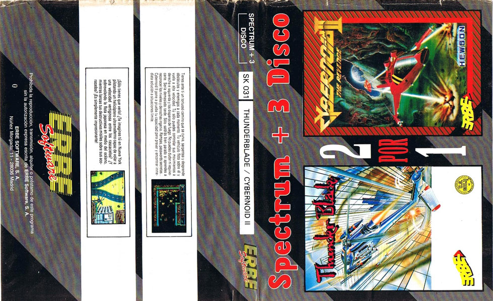 Screen from 2 Por 1: Thunder Blade + Cybernoid II