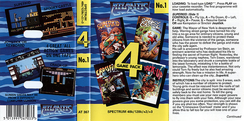 Screen from 4 Game Pack No. 1