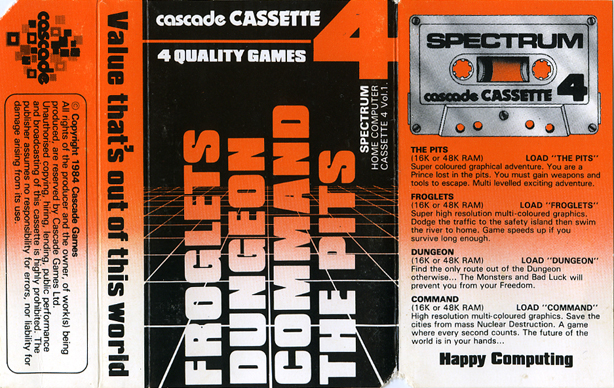 Screen from Cassette 4 - Vol 1