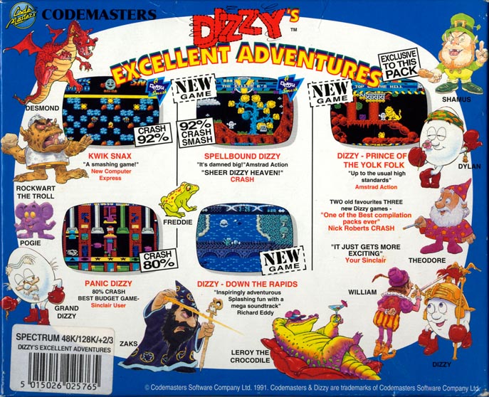 Screen from Dizzy's Excellent Adventures