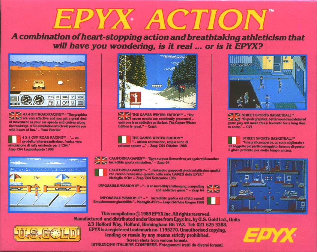 Screen from Epyx Action