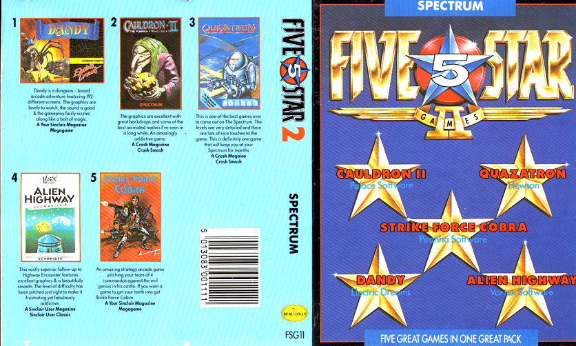 Screen from Five Star Games 2