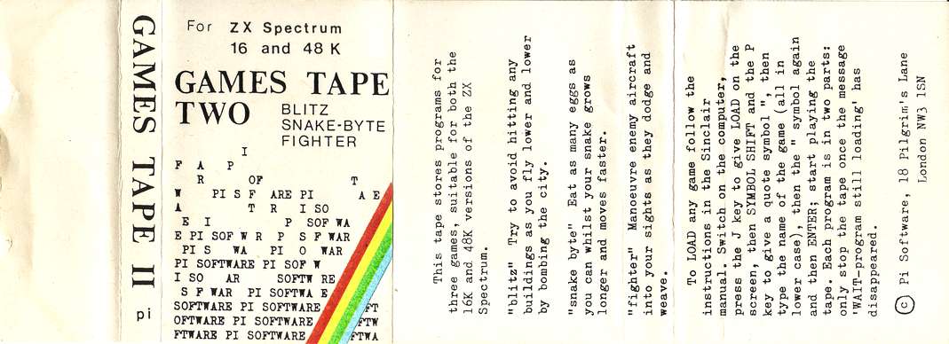Screen from Games Tape II