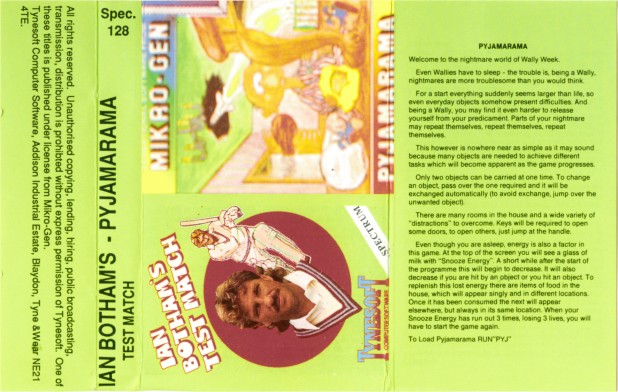 Screen from Ian Botham's Test Match + Pyjamarama