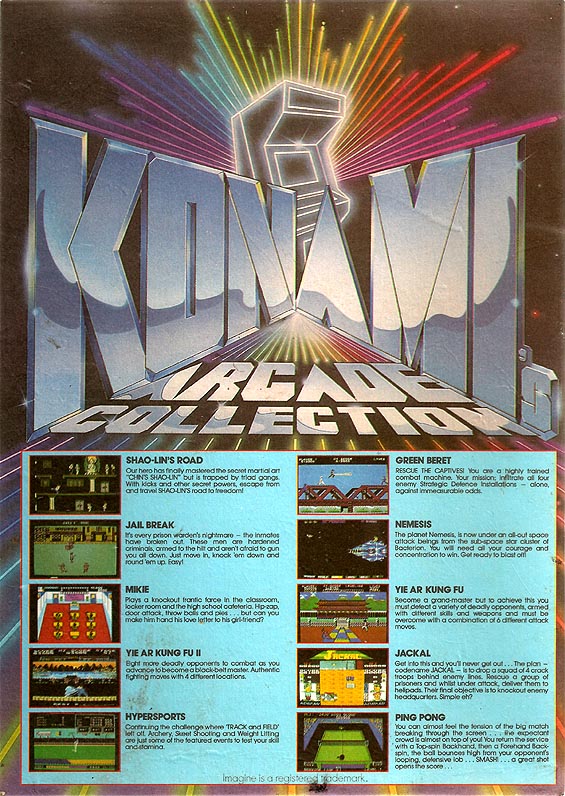 Screen from Konami's Arcade Collection