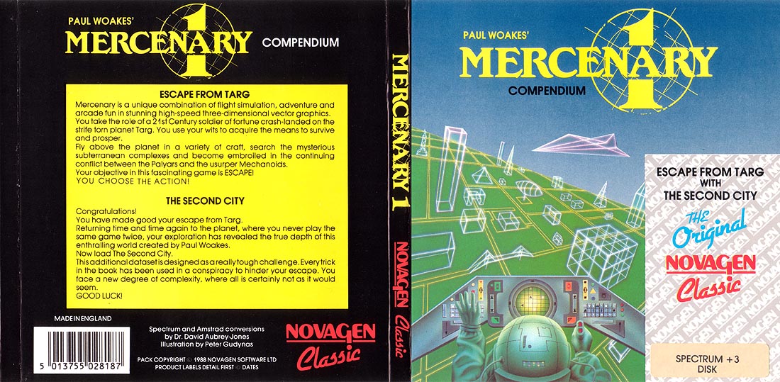 Screen from Paul Woakes' Mercenary 1 Compendium