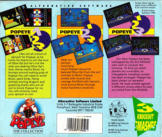 Screen from Popeye - The Collection