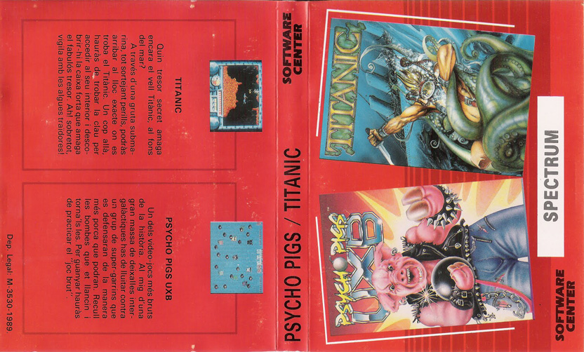Screen from Psycho Pigs + Titanic