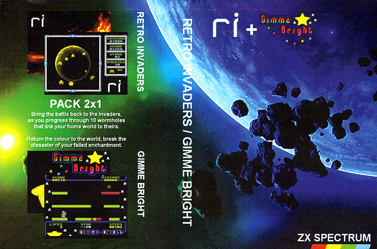 Screen from Retroinvaders + Gimme Bright