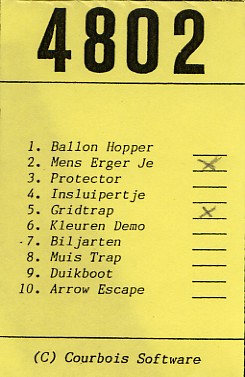 Screen from Spectrum Cassette 4802