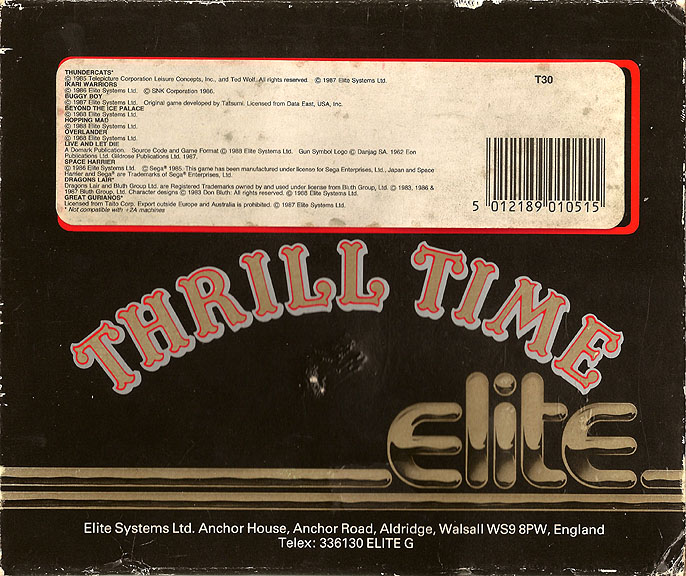 Screen from Thrill Time Platinum