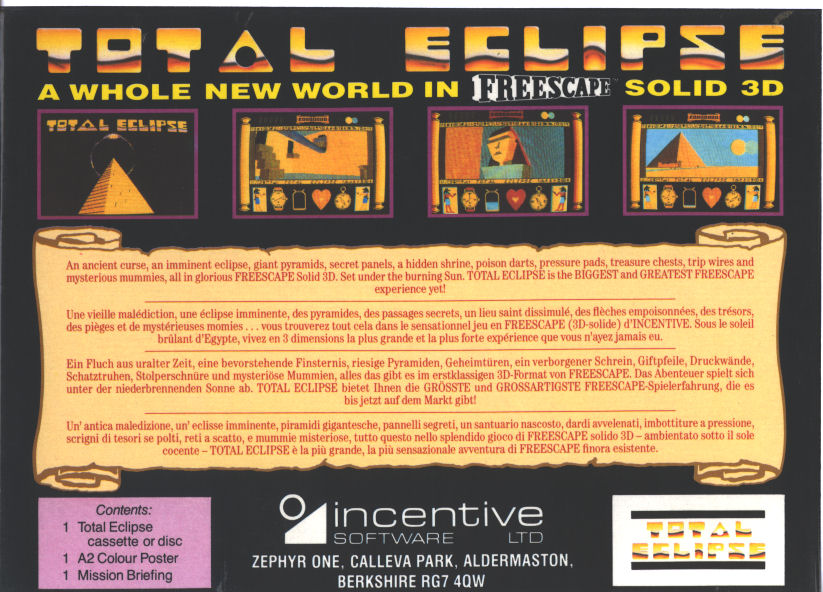 Screen from Total Eclipse + The Sphinx Jinx