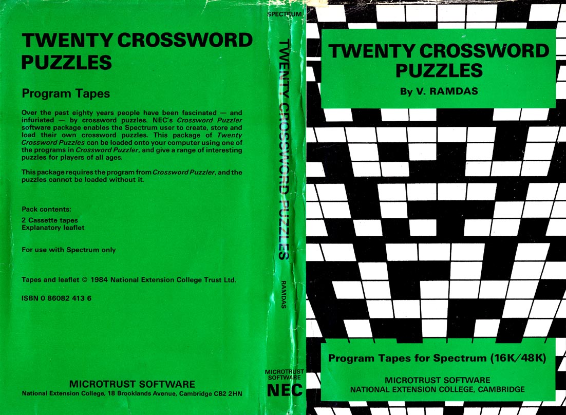 Screen from Twenty Crossword Puzzles