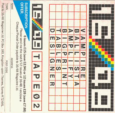 Screen from 16/48 Magazine Tape 02