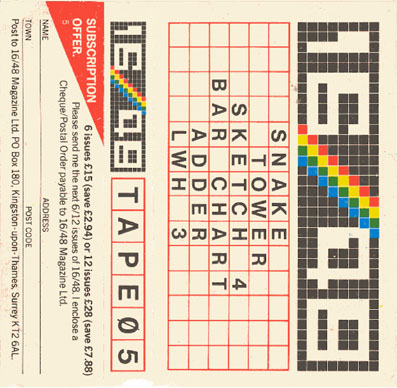 Screen from 16/48 Magazine Tape 05
