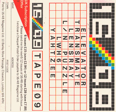 Screen from 16/48 Magazine Tape 09