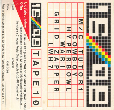 Screen from 16/48 Magazine Tape 10