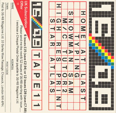 Screen from 16/48 Magazine Tape 11
