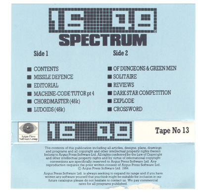 Screen from 16/48 Magazine Tape 13