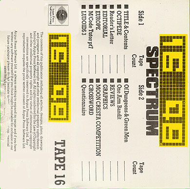 Screen from 16/48 Magazine Tape 16