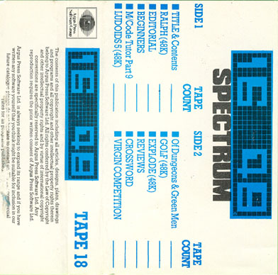 Screen from 16/48 Magazine Tape 18