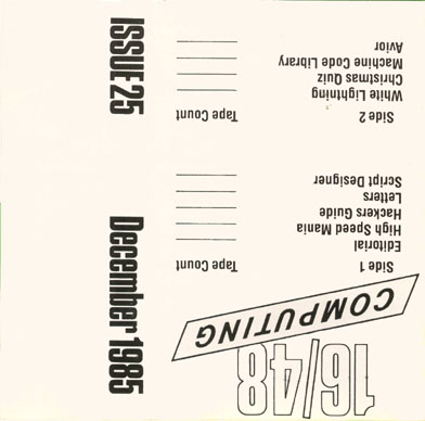 Screen from 16/48 Magazine Tape 25