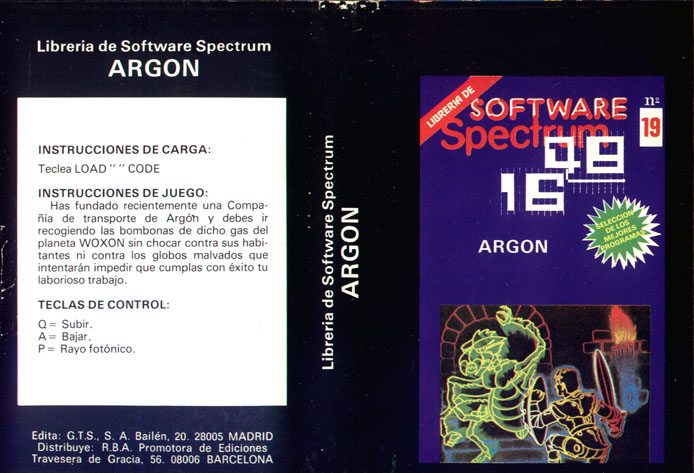 Screen from Libreria de Software Spectrum issue 19