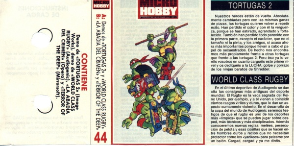 Screen from MicroHobby issue 215: Tape 44